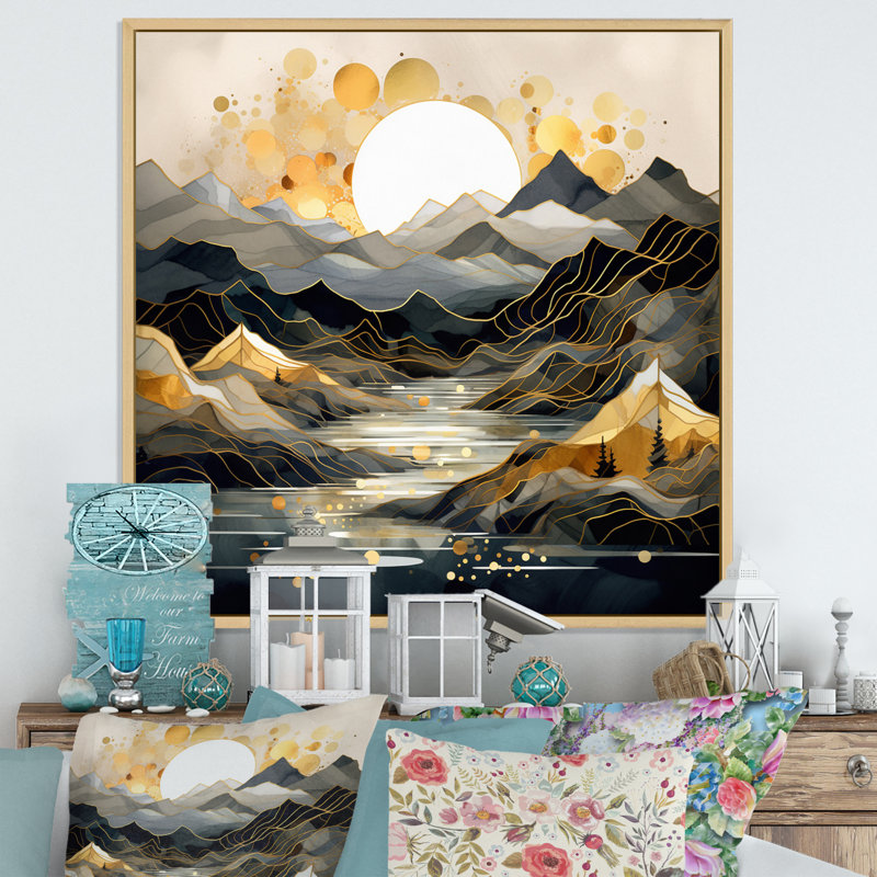 Scandinavian Simplicity II - impression d'art sur toile scandinave, 16" H x 16" W, Cadre naturel flottant