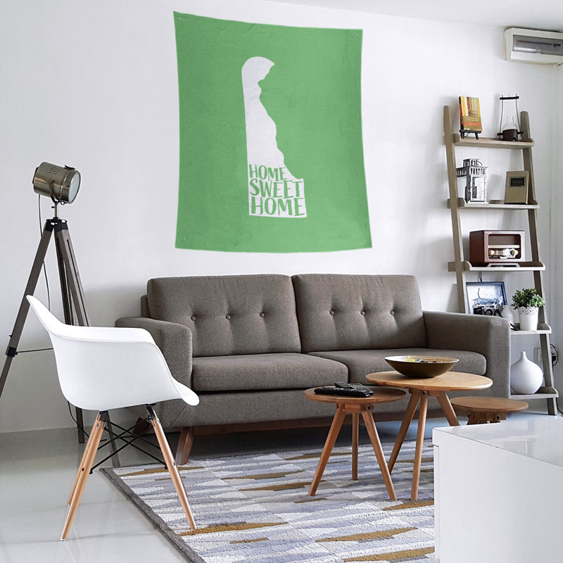 Tapisserie Home Sweet Delaware, H 60 po x l 51 po, Vert