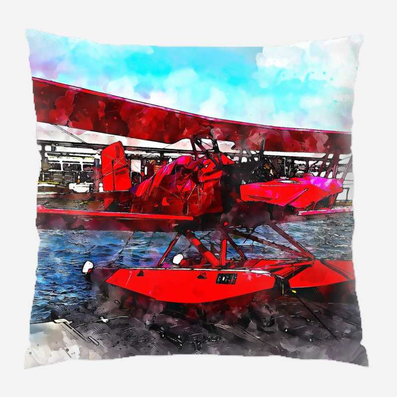 Floral Reversible Throw Pillow, Microsuede, Indoor