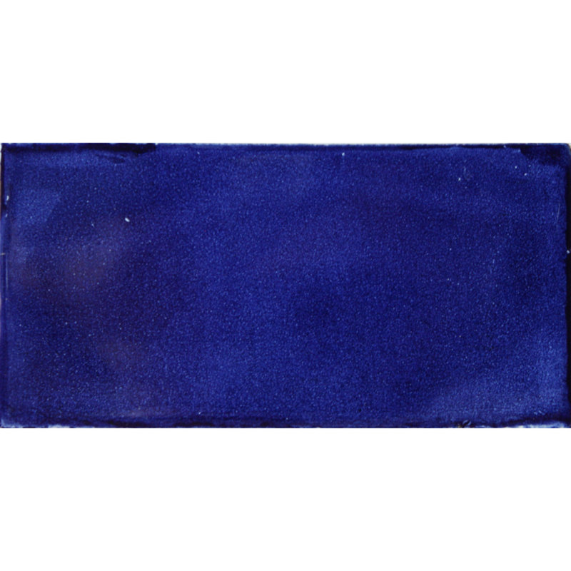 Dosseret en argile mexicain fait à la main 6 pièces x 6 po 6 pièces x 6 po Subavera, Bleu de cobalt