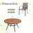 6-Person Round Patio Dining Set With Stackable PVC-coated polyester Chairs-398258