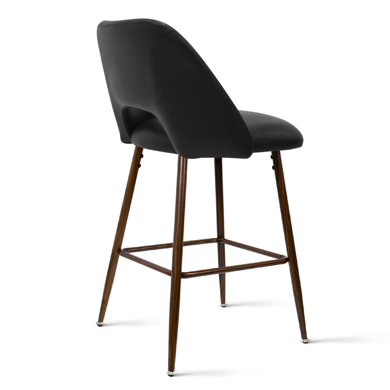 Berneta 26" Upholstered Counter Stools, Set of 2, Black