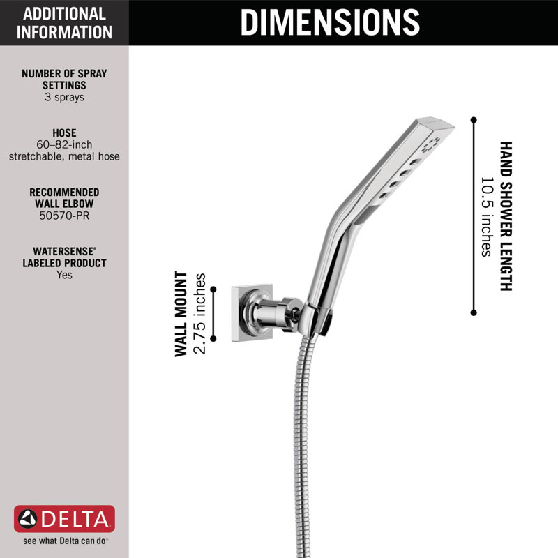Hand Shower with H2Okinetic Technology, Lumicoat Chrome