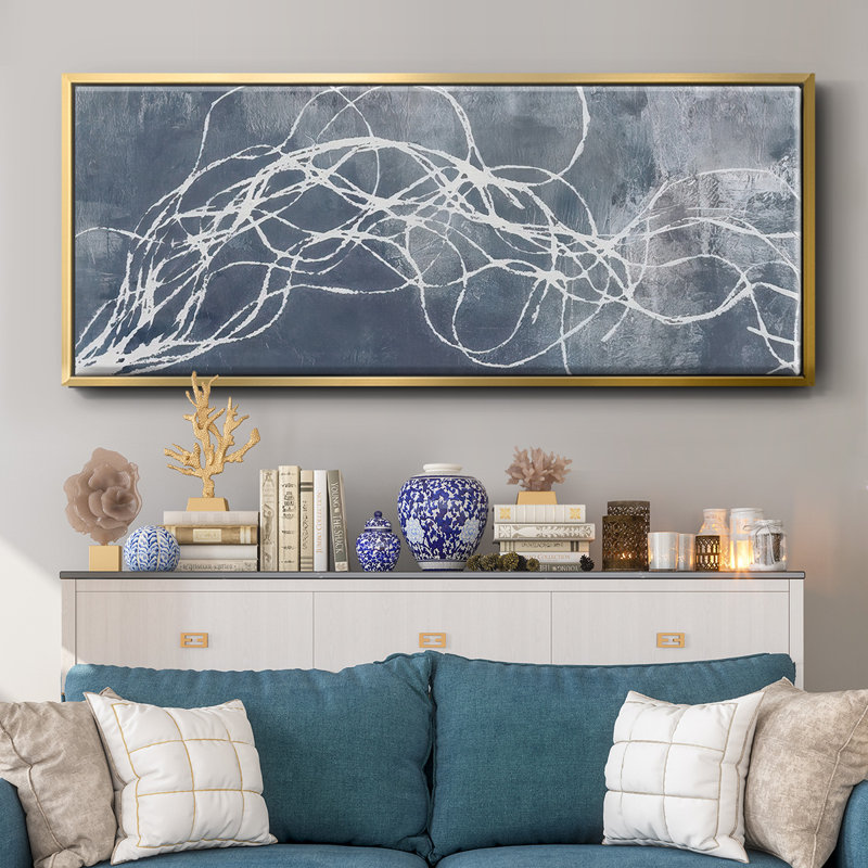 Organic Lining  II - Framed Canvas, 8" H x 20" W