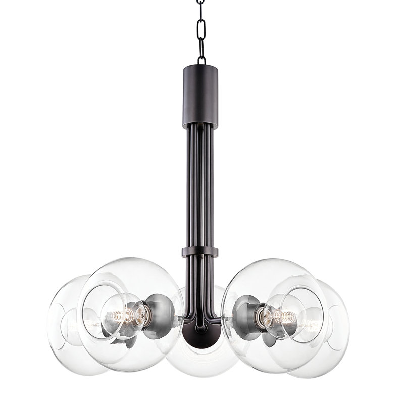 Éclairage pour meuble-lavabo à intensité variable à 5 lumières Margot, Vieux bronze