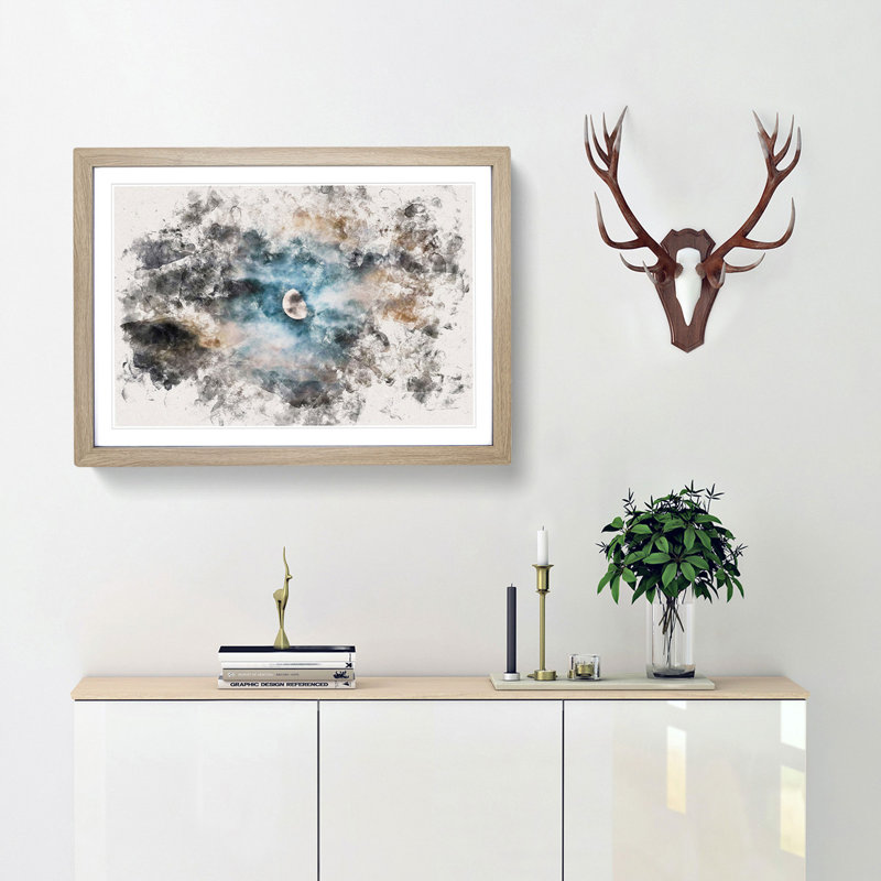 Moody Sky in Poland - Framed Print, 62cm H x 87cm W x 2cm D, Oak Framed