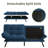 Futon Sofa Bed With Foam & Removable Armrests - 2-4 Seater-966240061