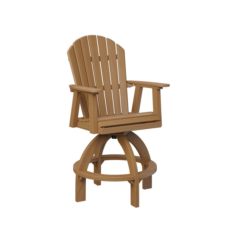 Chaise pivotante d'extérieur à dossier Comfo, Teck naturel, 26.5"