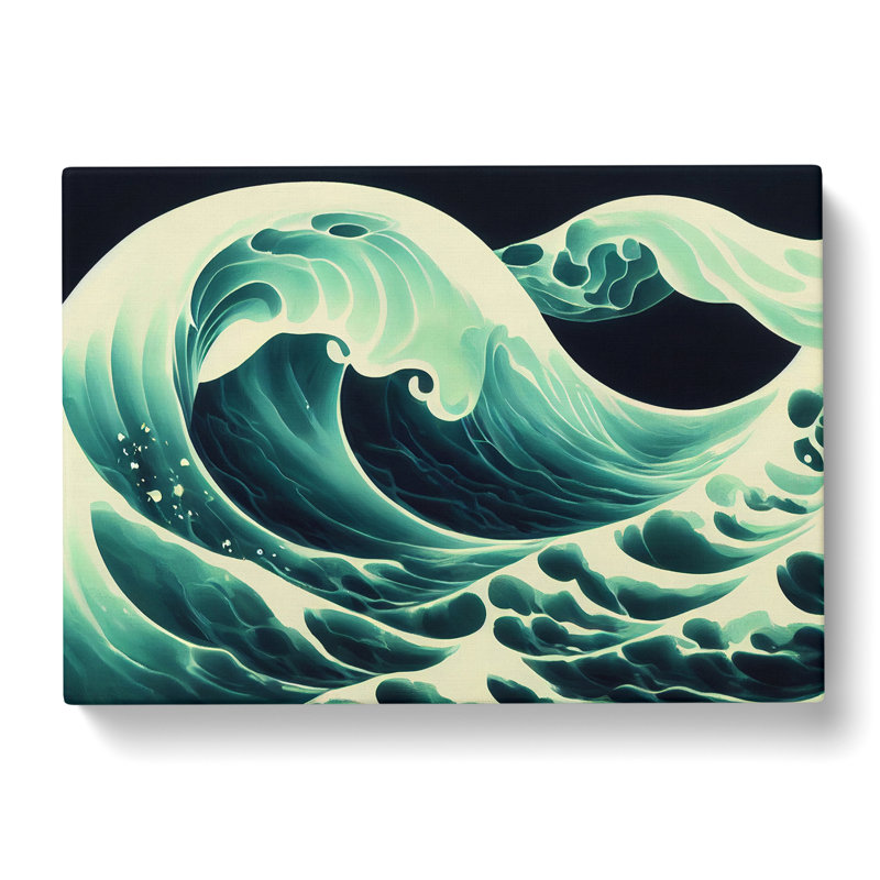 Surreal Japanese Wave Vol.2 Abstract - Wrapped Canvas, 35cm H x 50cm W x 3cm D