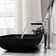 Sottile MatteShell Black Rectangular Vessel Bathroom Sink with 11'' H Faucet