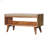 Oak-Ish Nordic Linen Storage Bench, Upholstered, Nordic Legs, Open Storage-1989968162