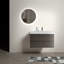 Meuble-lavabo mural de 36 po avec lavabo, grand meuble-lavabo flottant mural pour salle de bain moderne, lavabo blanc une pièce sans drain ni robinet, pré-assemblé