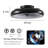 19" Pumpkin Lamp Indoor Fan Light, with Remote Control, Dimmable, 7 Blades, Reversible DC Motor, with LED Light, Black