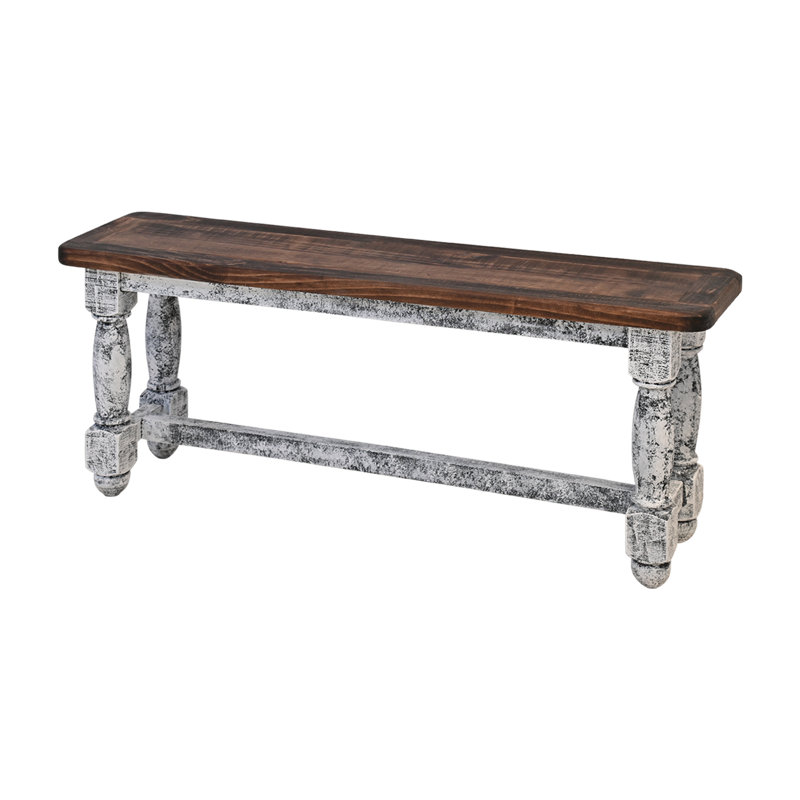 Banc en bois brut 4 pi (finition blanche)