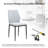 Modern Fabric Upholstered Dining Chairs Kitchen Chair with Metal Legs (Light Gray)-1415966635