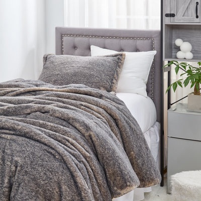 Polar Wolf - Coma Inducer Oversized Comforter Set - Gray Brown
