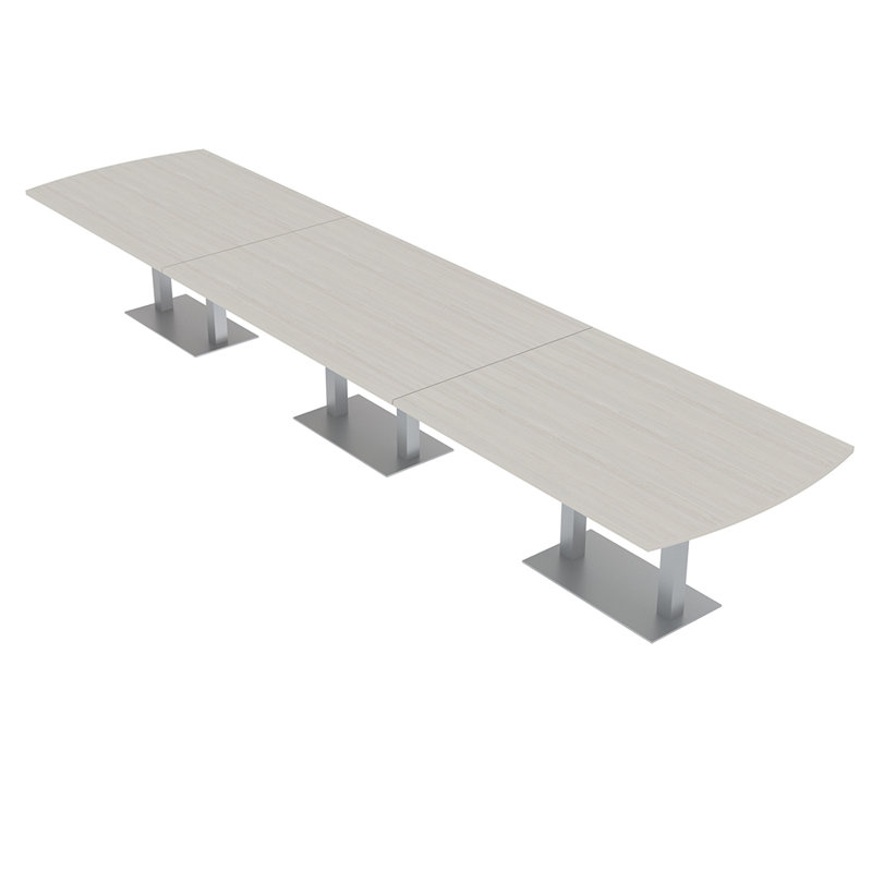 Table de conférence Pavert Arc, Argent argent, Sel Lakeland, H 30 po x l 216 po x P 48 po