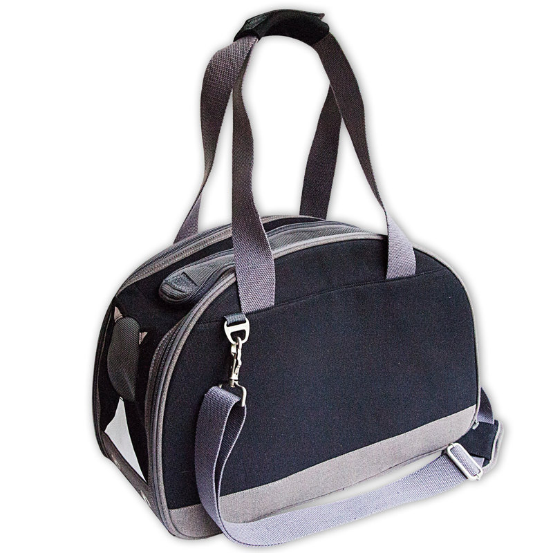 Sac de transport pour animal de compagnie pliable Touchcat 'Tote-Tails', Noir