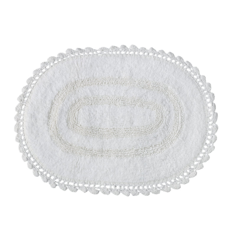 Tapis pour salle de bain Akiera Luna, Blanc