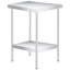 Table de travail réglable en acier inoxydable à tablette réglable, table de préparation commerciale robuste 24 po x 24 po, capacité de 660 lb, table de service en métal facile à nettoyer pour la cuisine, le restaurant, le bureau et le garage