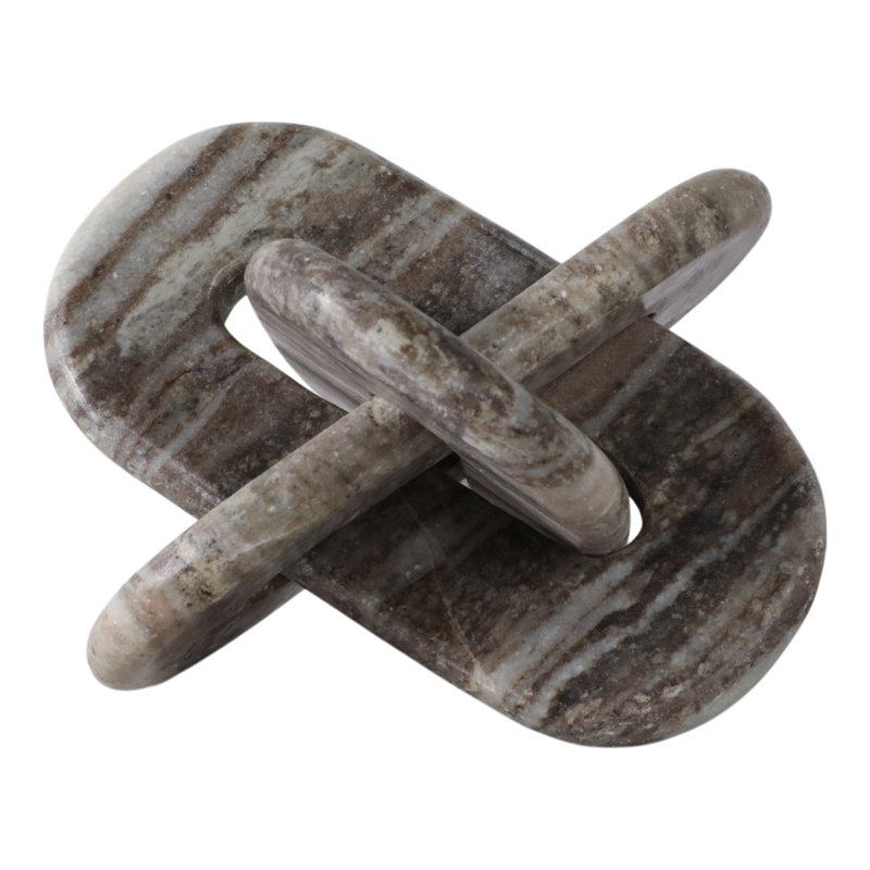 Sagebrook Home 9X9" Rounded Marble Knot, Gray