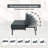 63"modern living room futon sofabed, polyester fabric, quick conversion-741397818