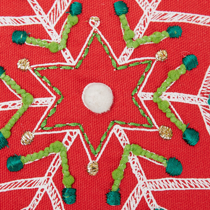 Coussin en coton primative flocon de neige