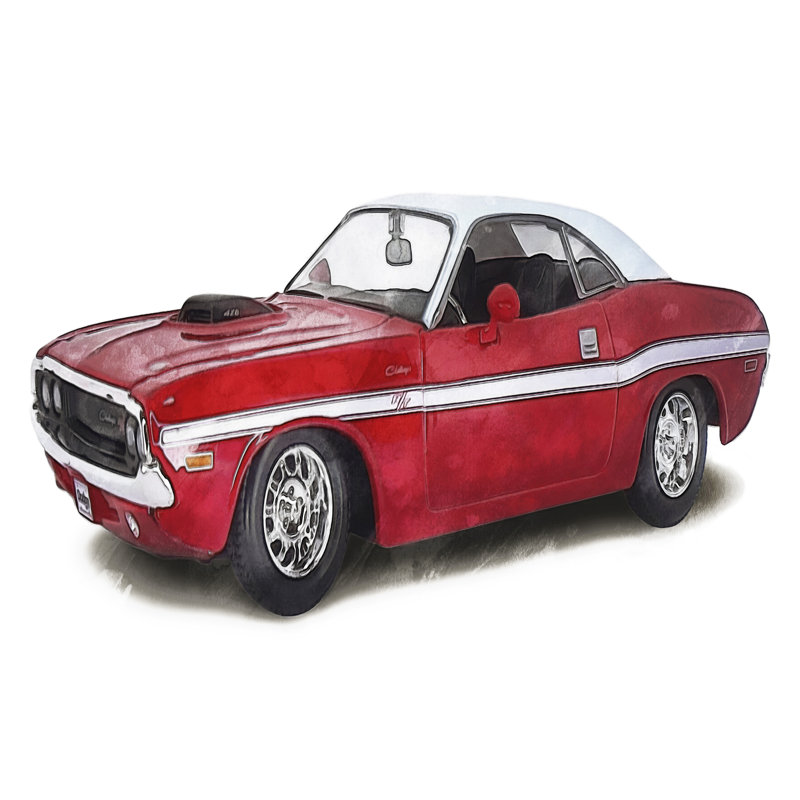 «Hanksville Classic Car III On Canvas» par Alonzo Saunders, reproduction, H 20 po x l 30 po