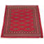 Tapis rouge en laine noué à la main de conception unique 2 pi 7 po x 4 pi 1 po nouvel âge Morgan-Jo