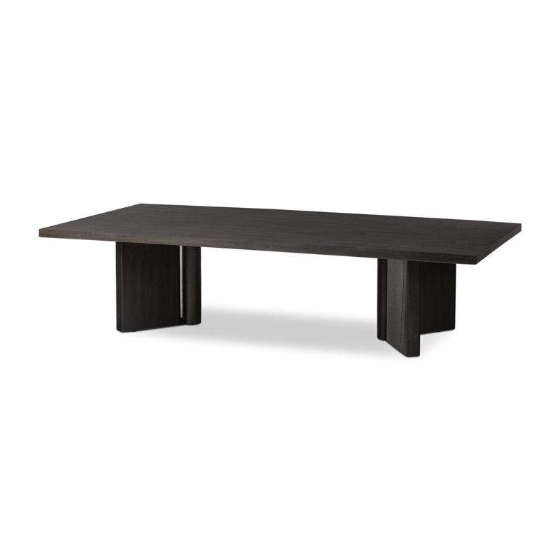Table basse Rihanna Cayo, Placage gris fumé