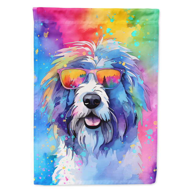 Drapeau de jardin Hippie Dawg, Berger anglais