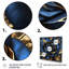 «Gilded Rose In Kings Blue I», impression sur toile tendue de 3 pièces-5997010