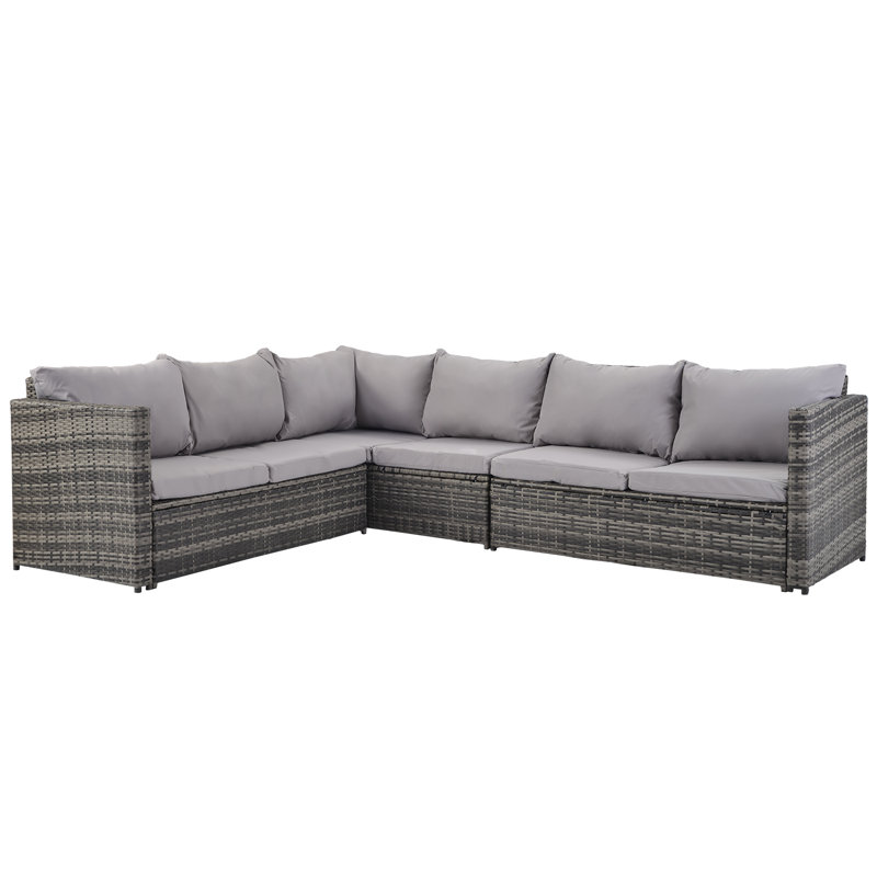Abbygaile 8 Seater Rattan Corner Sofa Set