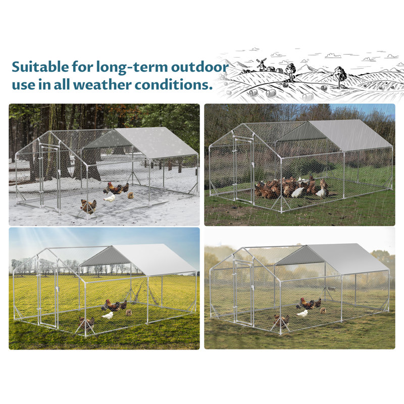 Poulailler Erineo de 129,17 pieds carrés pour un maximum de 14 poulets