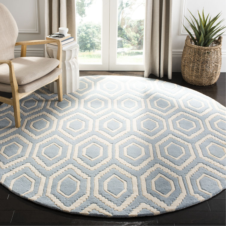 Deedie Hand Tufted Wool Geometric Rug