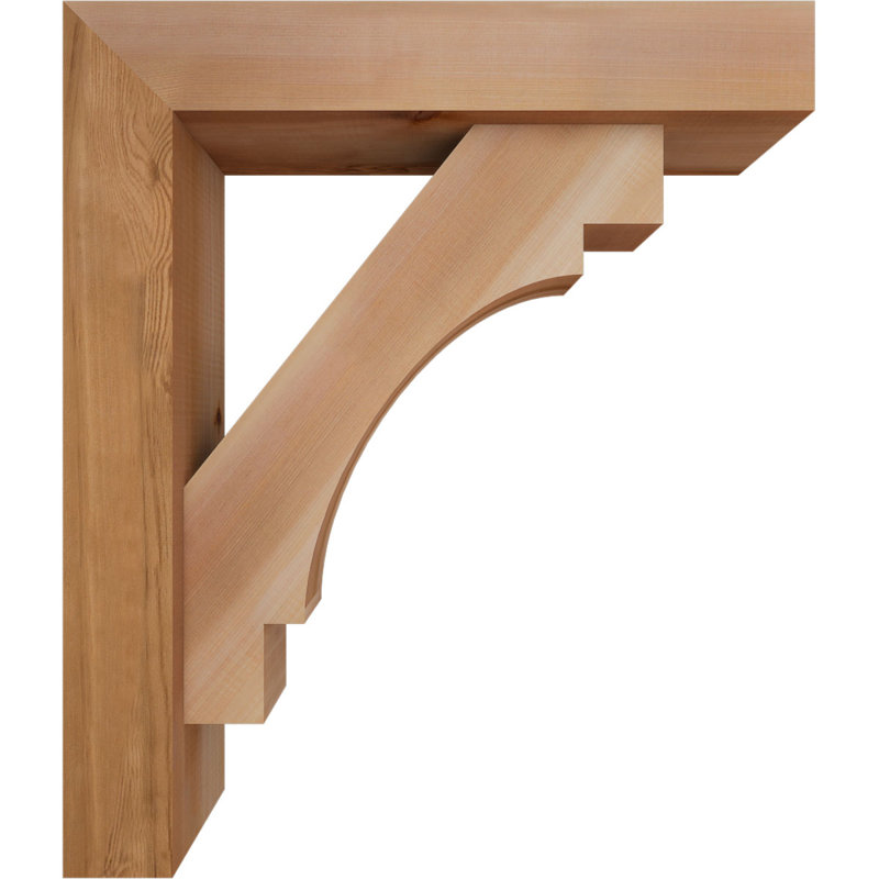 Merced Block Offset Brace Bracket, 28 x 24, 5 1/2"W Western Red Cedar (Smooth)