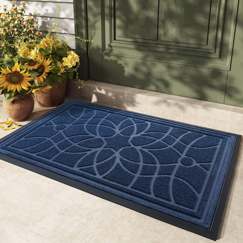 Non-Slip Outdoor Doormat, Navy, 61cm W x 121.9cm L