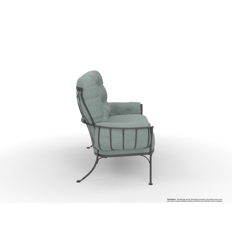 Monterra Outdoor 2 - Seat Loveseat, Trax Burgundy, Graphite
