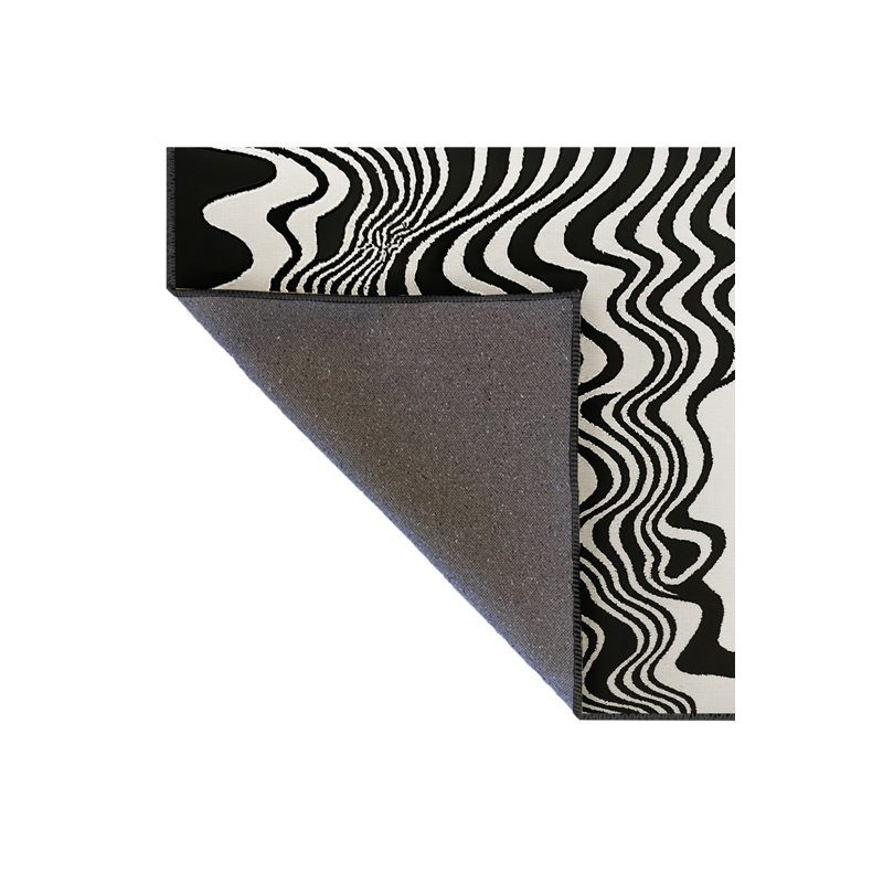 Tapis beige tissé à rayures Mosso, 3'11" x 5'11"