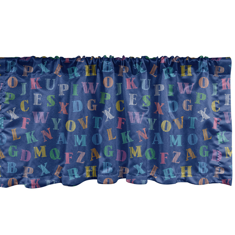 Ensemble de 2 cantonnières Ambesonne Alphabet, L 54 po x L 12 po