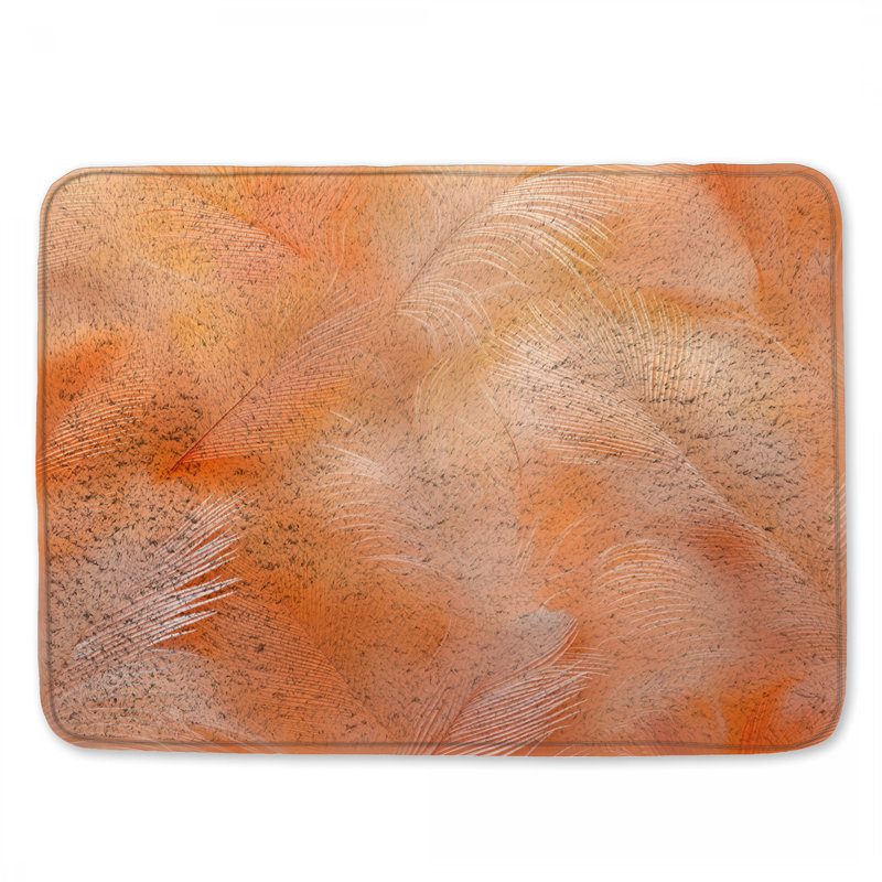 Tapis de bain délicat à texture de plumes, L 34 po x L 21 po