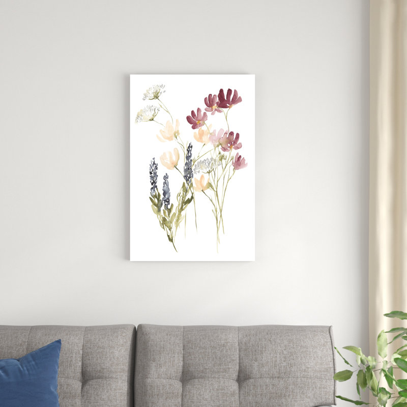 " Lobelia Garden I " Painting Print, 30" H x 20" W