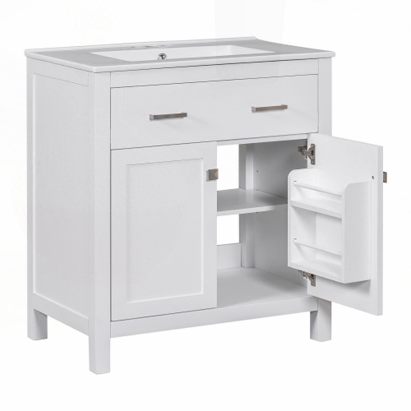 Ensemble de meuble-lavabo gris 60 po, Blanc