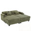Chaise longue avec dossier réglable, porte-gobelets, porte-téléphone et compartiments de rangement-1754414330