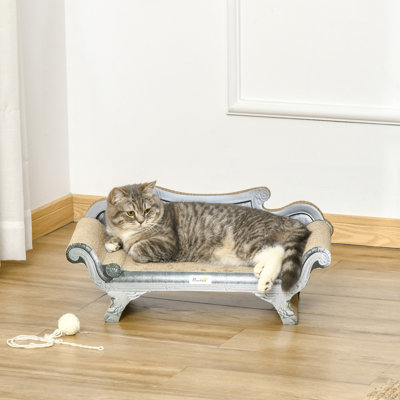 Cat Scratcher Lounger Cardboard White Kraft 60x29x26.5cm