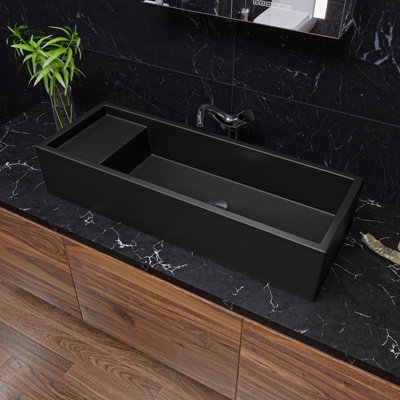 Alfi Brand 14.6'' Fireclay Rectangular Bathroom Sink