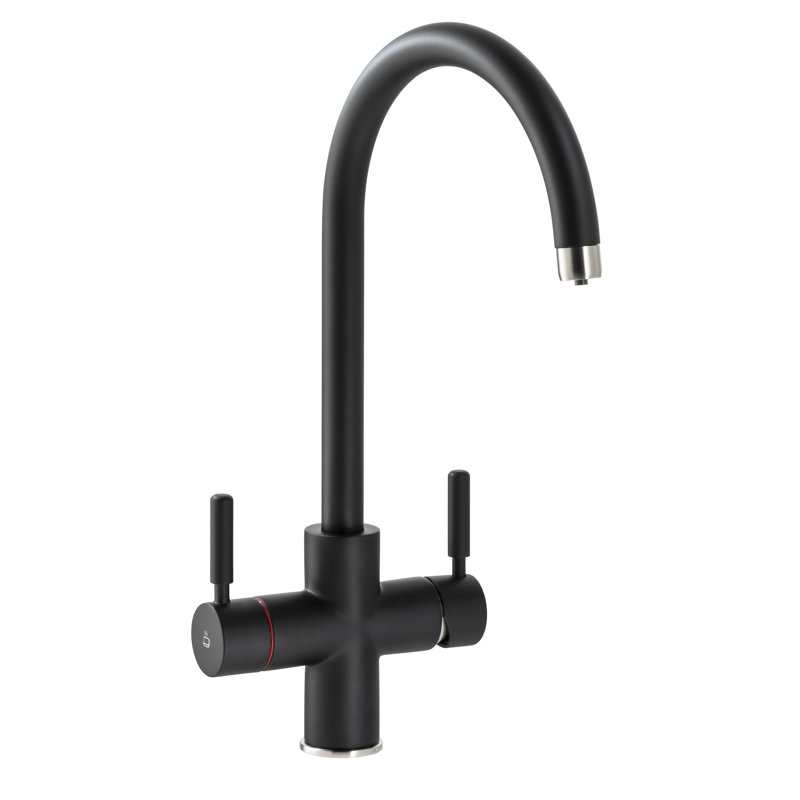 Abode Hotek 3-in-1 Steaming Hot Water Tap, Matt Black