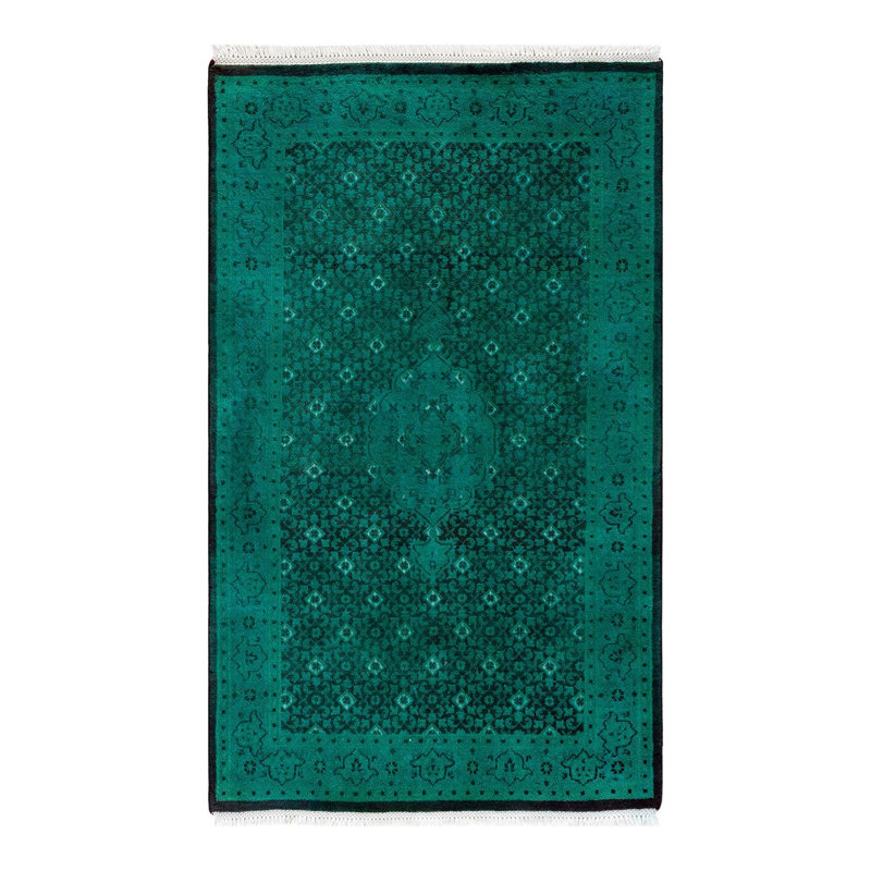Tapis noué à la main Weirsky - One-of-a-Kind Weirsky - Vert