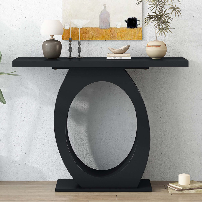 Table d'appoint moderne et élégante Mirod, Noir, noir, noir, noir