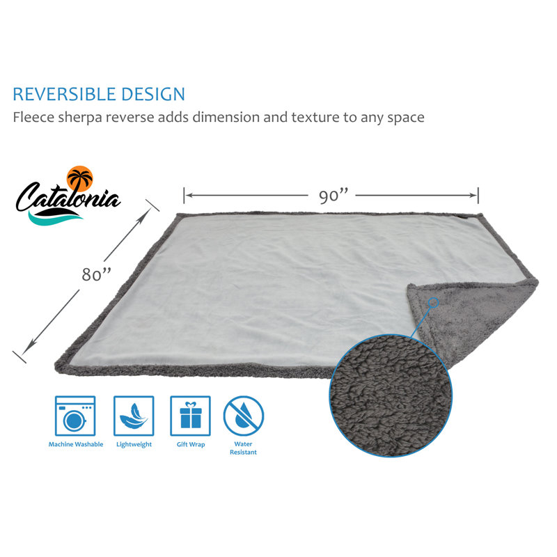 Couverture imperméable pour chiens Catalonia, Gris clair / Gris foncé, L 80 po x L 90 po